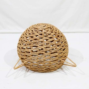 Lit de repos surélevé pour chat en forme de dôme, en jacinthe d'eau naturelle et structure en fer, le plus bien noté - Product Image 5