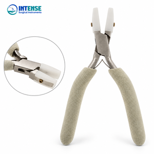 Professional Nylon Jaw <b>Flat</b> <b>Nose</b> <b>Pliers</b> Stainless Steel Jewelry Making Wire Bending Forming Tool - Product Image 1