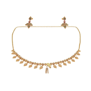 Real Kemp Fine Jewelry Set-Antique 24K Gold Plated Zircon Earrings for Bridal - Product Image 1
