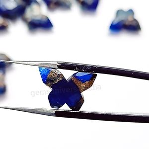 Cuentas de piedras preciosas talladas a mano en forma de mariposa, color azul turquesa Mohave, cuentas sueltas de cobre y turquesa para la fabricación de joyas, 10x14 mm - Product Image 4