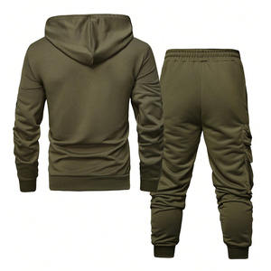 Ensembles de sweats à capuche personnalisés pour hommes, vente en gros, OEM, sweat-shirt à capuche et pantalon cargo, ODM, fournisseur de streetwear à marque privée, B2B, États-Unis - Product Image 3