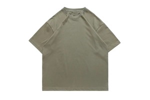 T-shirt Homme Oversize Col Montant Coupe Boxy en Coton Épais Manches Courtes Coupe Décontractée Vierge pour Logo Personnalisé Commande OEM – Vente Directe Usine - Product Image 5