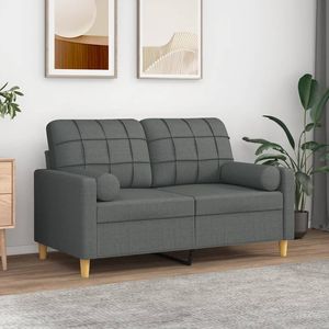Grigio scuro tessuto decorativo per la casa cuscini 2 pezzi di dimensioni Ø5.9 "x19.7" - Product Image 1