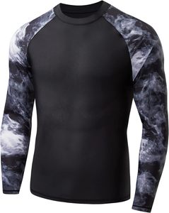 Wholesale Men's UV Swim Shirts Long Sleeve Compression Surf T Shirt Waterproof Quick Dry Rash Guard Base Layer Tops Swimming - Product Image 4