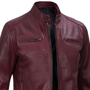 Veste en cuir pour motards, veste de moto en cuir véritable, veste de course décontractée à la mode, prix de gros OEM - Product Image 6