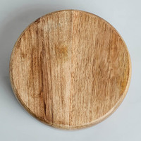 Bol en bois sans danger pour les aliments avec couvercle Réchauffeur de tortillas en bois de manguier Bol avec incrustation imprimée Boîte porte-pain indien Chapati Roti