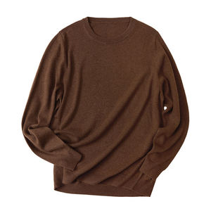 Suéter de Punto Casual para Mujer, Cuello Redondo, Color Sólido, Lana, Manga Larga, Largo Regular, Antipilling, 12 GG - Product Image 1