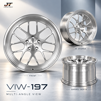 Jantes forgées à dix branches en argent brossé de 18 à 22 pouces, jantes de roue en argent brossé 5x112 5x114.3 VIW-197 pour BMW Audi Mercedes-Benz