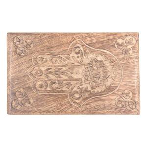 Caja Decorativa de Madera de Mango con Diseño de Hoja de Pentagrama, Tallada a Mano, para Joyería, de Brownwood Handicrafts - Product Image 3