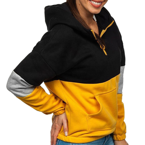 Sweat-shirt à capuche zippé pour femme, avec poche, en polaire, style streetwear décontracté, coupe régulière, pour l'automne - Product Image 3