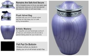 Ornamental Adult Aluminum Cremation Funeral Ash Holder <b>Memorial</b> <b>Keepsake</b> Urn With Refined Decorative Surface Finish - Product Image 6