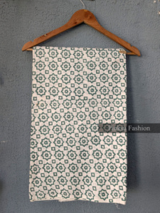 ผ้าฝ้ายพิมพ์ลายบล็อกอินเดีย ลายดาวเรขาคณิต สำหรับเสื้อผ้าและของตกแต่งบ้าน - Product Image 5