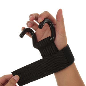 Heavy Duty Non Slip Weightlifting Wrist <b>Hooks</b> With Neoprene Padded Straps For Deadlifts Pull Ups And Power Training - Product Image 5