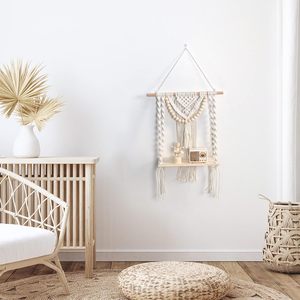 MORE Décoration murale en macramé bohème indien en coton tissé à la main pour chambre à coucher, couloir, chambres d'enfants et d'adolescents, toutes occasions - Product Image 3