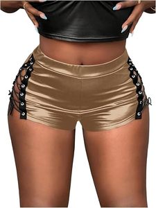 Shorts de Piel Sintética para Mujer, Tallas Grandes, Diseño Personalizado, Cintura Alta, Shorts de Moda de Piel Vegana, Venta al Por Mayor - Product Image 2