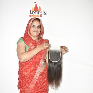 Extensiones de Cabello Humano Natural Negro 100% Sin Procesar, Ondulado Profundo, de Templo Indio, para Mujer, con Cierre HD 5x5, para Trenzas - Product Image 2