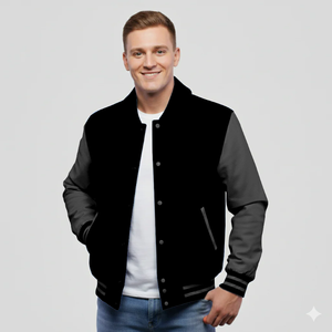 Veste universitaire unisexe d'hiver avec fermeture boutonnée, couleur personnalisée, logo sur le devant, capuche coupe-vent, style streetwear, utilisation en extérieur - Product Image 1