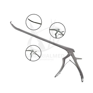 Sambrialmed International Rongeurs manuels de micro-foraminotomie Kerrison en acier inoxydable allemand de qualité médicale, tige de 10'' courbée de 3 mm - Product Image 1