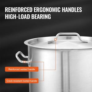 Professional Classic Stainless Steel Stock <b>Pot</b> Lid Dishwasher Safe Large Capacity Heat Resistant Easy Cleaning for <b>Soup</b> Making - Product Image 5
