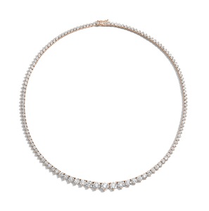 Collier tennis KIVORA plaqué or rose avec moissanite, certifié IGI, design couronne hip-hop, taille brillant, serti à griffes, cadeau de fête - Product Image 2
