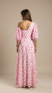 Vestido Largo Floral de Moda para Mujer, Sin Mangas, Cuello en V, Estilo Bohemio Informal de Verano, para Fiestas, Venta al Por Mayor - Product Image 3