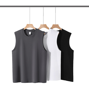 Wholesale Men Sports Custom Muscle Fitness Vest Tank Tops Clothing Blank Tank Tops Cotton Sleeveless Street Wear Tank Tops - Product Image 1