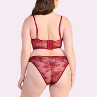 Ensemble de lingerie élégant et sexy pour femmes, ensemble soutien-gorge et culotte deux pièces, bikini sans armatures, bonnet 3/4, respirant, écologique, confortable