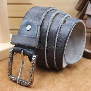 Cinturones de Cuero Premium Vintage con Efecto Desgastado al por Mayor, Cinturón Casual para Jeans de Hombre, Correa de Cuero de Vaca Grabada Personalizada, Piel de Cocodrilo Pura Separada - Product Image 2