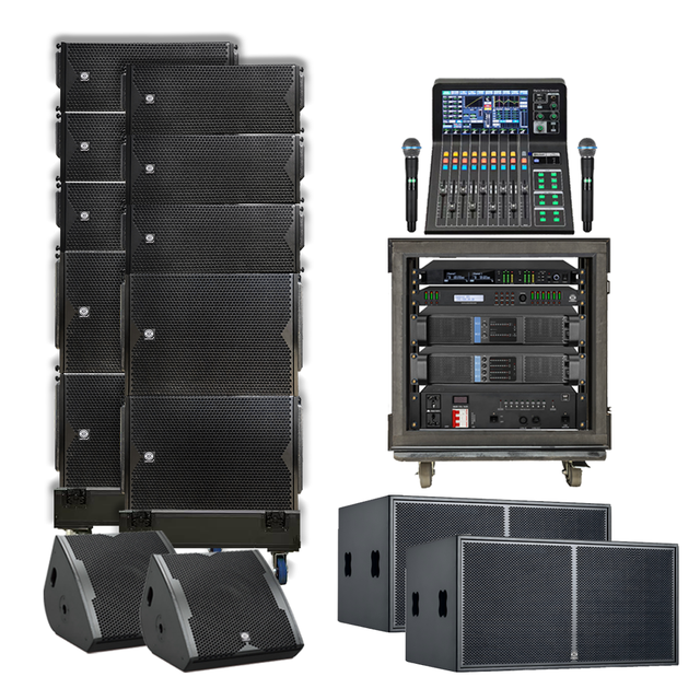 LS3 LA Series Dual 10" Passive Line Array Speaker with 700W/500W Power Wood Shell 3-Year Warranty