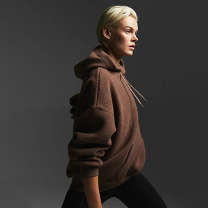 OEM Custom Front Pocket Customize 100% Cotton Sherpa Teddy Fleece Digital Printed Pullover Oversized Hoodie Men's Fleece Hoodie - Product Image 3