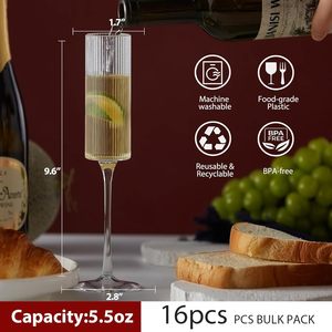 Juego <span class=keywords><strong>de</strong></span> Copas <span class=keywords><strong>de</strong></span> Vino <span class=keywords><strong>de</strong></span> Plástico Irrompible, Libre <span class=keywords><strong>de</strong></span> BPA, Copas <span class=keywords><strong>de</strong></span> Champán, Flautas con Logotipo y Color Personalizados, Más Vendidas - Product Image 3