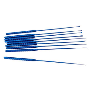 Vaslcare Titanium Rhoton Classe I Certifié CE 21cm Micro-crochet nerveux manuel, Crochet vasculaire, Spatules de dissection en acier inoxydable - Product Image 3