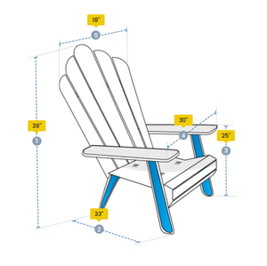 Housse de chaise Adirondack standard Custo HDT Y du Vietnam, imperméable, résistante aux UV, anti-poussière, beige - Product Image 1