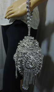 Sacs à main de soirée pour femmes, sacs de mariée, sacs Potli en métal - Product Image 5