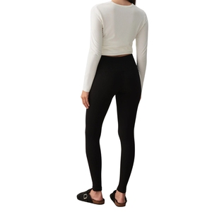 Leggings de yoga taille moyenne personnalisés pour femmes, effet push-up, contrôle du ventre, antibactériens, respirants, sans coutures, OEM ODM - Product Image 4
