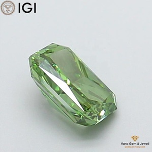 Diamant de laboratoire cultivé CVD de couleur vert vif fantaisie, clarté VS1, forme RADIANT, 1,00 CARAT avec certificat IGI pour bijoux parfaits - Product Image 6