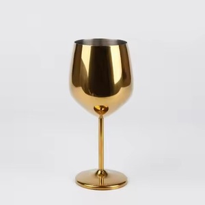 Gobelet à vin moderne en métal doré, en acier inoxydable, réutilisable, élégant, pour fêtes, bars et mariages - Product Image 5