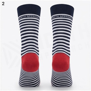 Crew <b>Socks</b> Geometric Pattern Blue Breathable <b>Running</b> <b>Socks</b> for Adults Spring Season - Product Image 2
