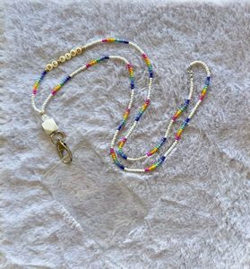 Floral Embroidery Beaded Lanyard Handmade Fashion Neck Strap for <b>Badge</b> <b>Holder</b> Keychain - Product Image 2