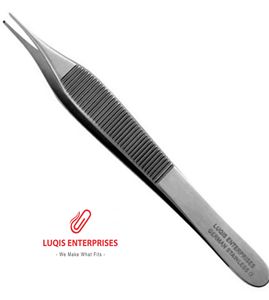 แหนบจับเนื้อเยื่อขนาดเล็ก Adson แบบ 1x2 ฟัน ขนาด 0.9 มม. ปลายแหลม สำหรับผ่าตัด ทำจากสแตนเลส อุปกรณ์ทางการแพทย์ - Product Image 4