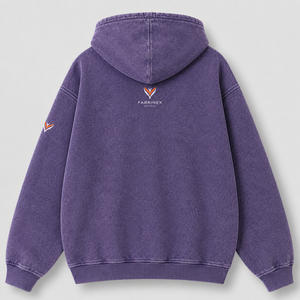 Sudadera con Capucha Extra Grande de Algodón Grueso con Estampado de Rayos Púrpura Personalizado, Ropa Urbana, Fabricante y Proveedor Mayorista de Alta Calidad - Product Image 6