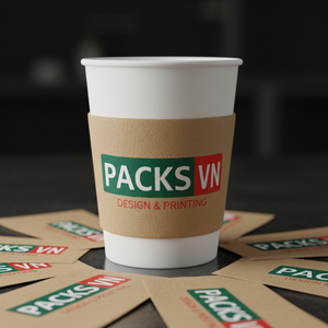 Fabricant vietnamien de manchons en papier kraft imprimés sur mesure pour gobelets à café et emballages de boissons, écologiques et compatibles micro-ondes - Product Image 4
