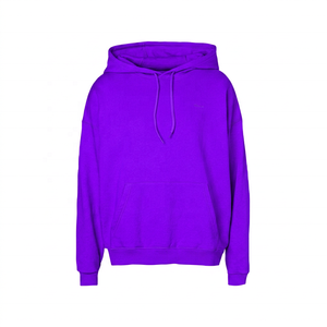 Men's <b>Black</b> Hooded <b>Sweatshirt</b> Loose Fit Solid Color Cotton Fleece Casual Pullover with Front Pocket Eco-Friendly Winter Wear - Product Image 6