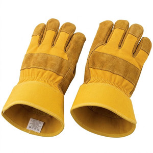 Gants de travail en cuir de vachette pleine fleur robustes, résistants à l'abrasion, pour le jardinage et la construction, gants de sécurité industriels durables - Product Image 2