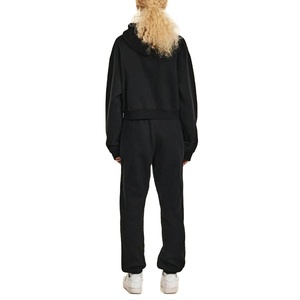 2026ชุดวอร์มผ้าคอตตอน100% มีฮู้ดผ้าฟลีซโอเวอร์ไซส์พร้อมเสื้อครอปท็อปฤดูใบไม้ร่วงฤดูหนาว - Product Image 6