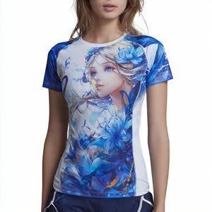 Camisetas Deportivas Estilo Hip Hop para Mujer, Manga Corta, Secado Rápido, Ajustadas, Deportivas, para Dama - Product Image 4