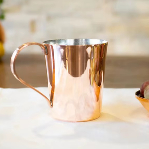 Taza Moscow Mule de Metal, Cobre Sólido Hecho a Mano, 16 oz, para Fiestas, Hogar y Restaurantes, Taza para Cerveza - Product Image 1
