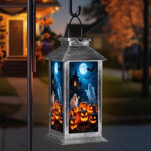 Lanterna Solare per Decorazioni di Halloween, Luci Sospese da Esterno per Festività di Halloween - Product Image 1