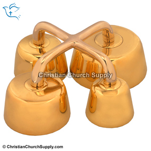 Sanctus Four Bell |   Campana de Latón para Altar de Iglesia para Misa Católica y Adoración Litúrgica – Export Corporation - Product Image 2