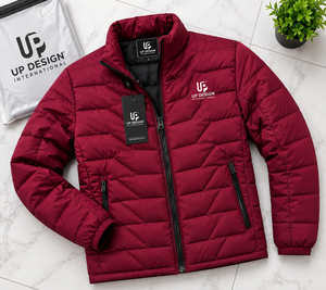 Chaqueta Acolchada Ligera Personalizada para Hombre, Chaqueta de Invierno con Cierre, Informal, para Exteriores, de Poliéster, Fabricante OEM ODM - Product Image 5